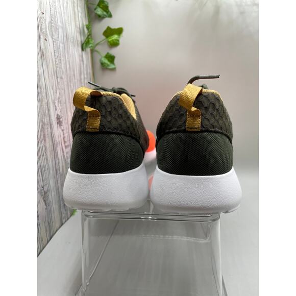 Nike Roshe Run FB Orange Sequoia Gold Men’s Athletic Shoes 10 - Picture 3 of 6